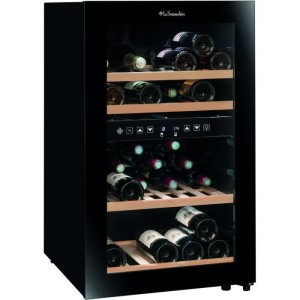 Weinschrank - LA SOMMELIERE - SLS45DZ - 45 Flaschen - Glastür - Klasse G - Schwarz
