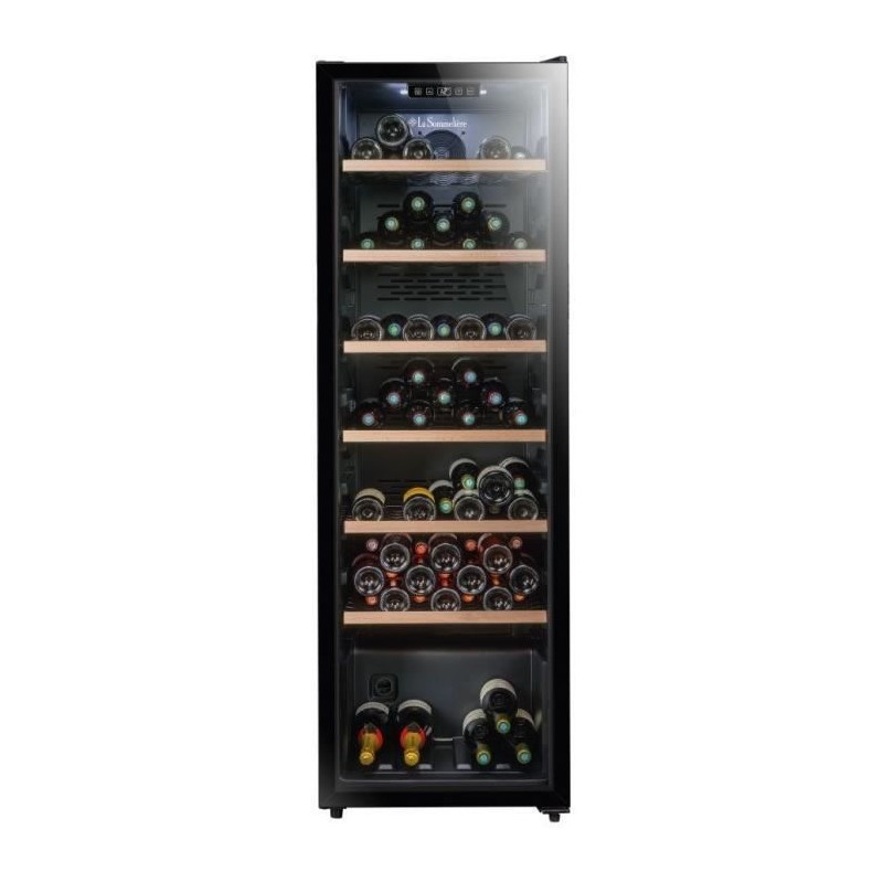 Weinreifeschrank - LA SOMMELIERE - CTVNE147 - 147 Flaschen - Glastür - Klasse G - Schwarz