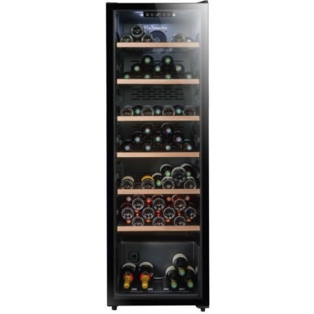 Weinreifeschrank - LA SOMMELIERE - CTVNE147 - 147 Flaschen - Glastür - Klasse G - Schwarz