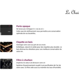 Weinreifeschrank - LE CHAI - LMV1380D - 156 Flaschen - Klasse G - 60 x 67 x 156 cm