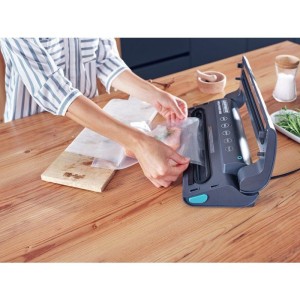 2 rouleaux sous vide 30x600cm Leifheit 3238 - Sac sous vide alimentaire pour la conservation & cuisson avec 56 étiquettes - San