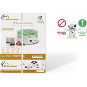Joghurtbereiter - LITTLE BALANCE - Digital - 7 Töpfe + 6 zusätzliche Töpfe