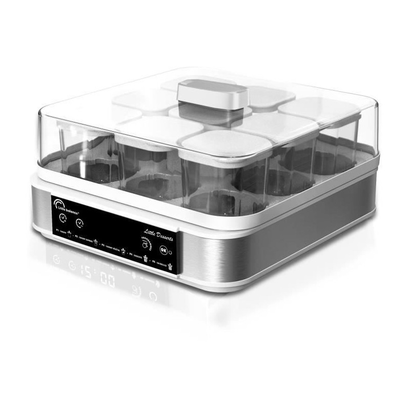 Yaourtiere LITTLE BALANCE - Little Dessert - Capacité 9 pots de 145ml - 5 programmes automatiques - 30W