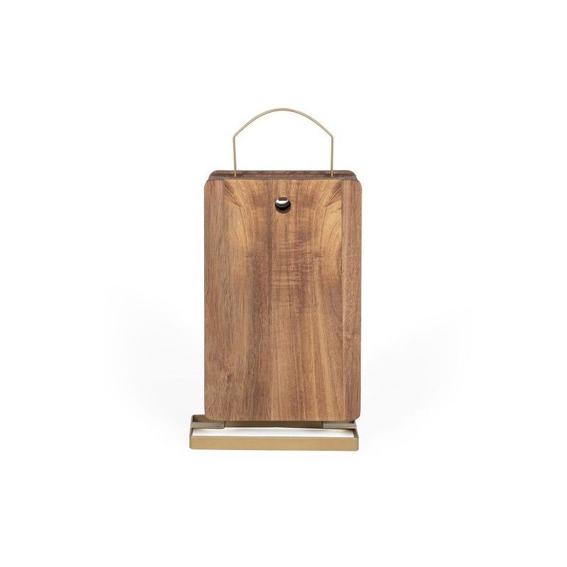 Set de 4 planches a découper - LIVOO - MES152 - Bois acacia FSC - 22 x 14 cm - Support métallique