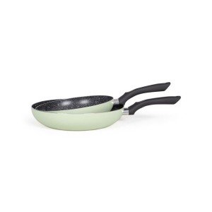 Set of 2 stone-look frying pans - Livoo - MEN124VE - Green |  Poêle...