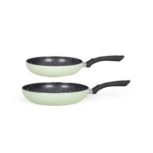 Set of 2 stone-look frying pans - Livoo - MEN124VE - Green |  Poêle...