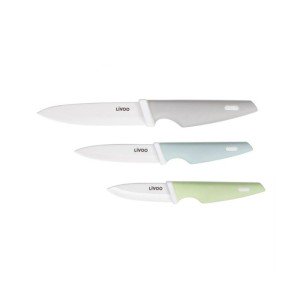 3-piece knife block - LIVOO - MEC137 - 7.5 / 10 / 12.5 cm - Ceramic...