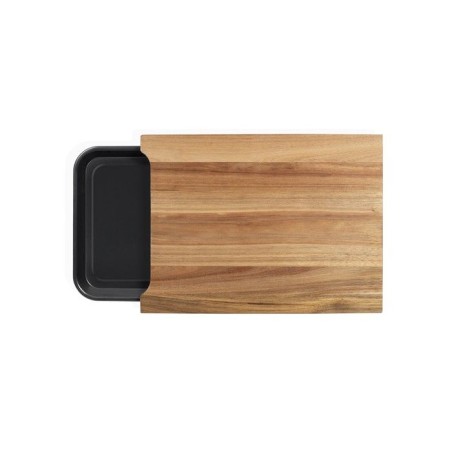 Schneidebrett - LIVOO - MES155 - FSC-Akazienholz - 36,5 x 27,5 cm - Abnehmbare Abtropfschale