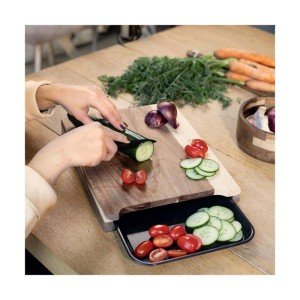 Schneidebrett - LIVOO - MES155 - FSC-Akazienholz - 36,5 x 27,5 cm -...