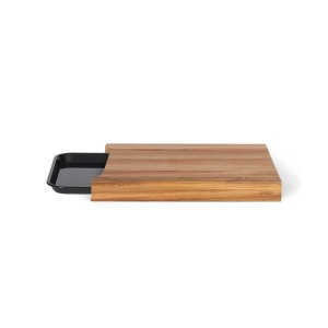 Schneidebrett - LIVOO - MES155 - FSC-Akazienholz - 36,5 x 27,5 cm - Abnehmbare Abtropfschale