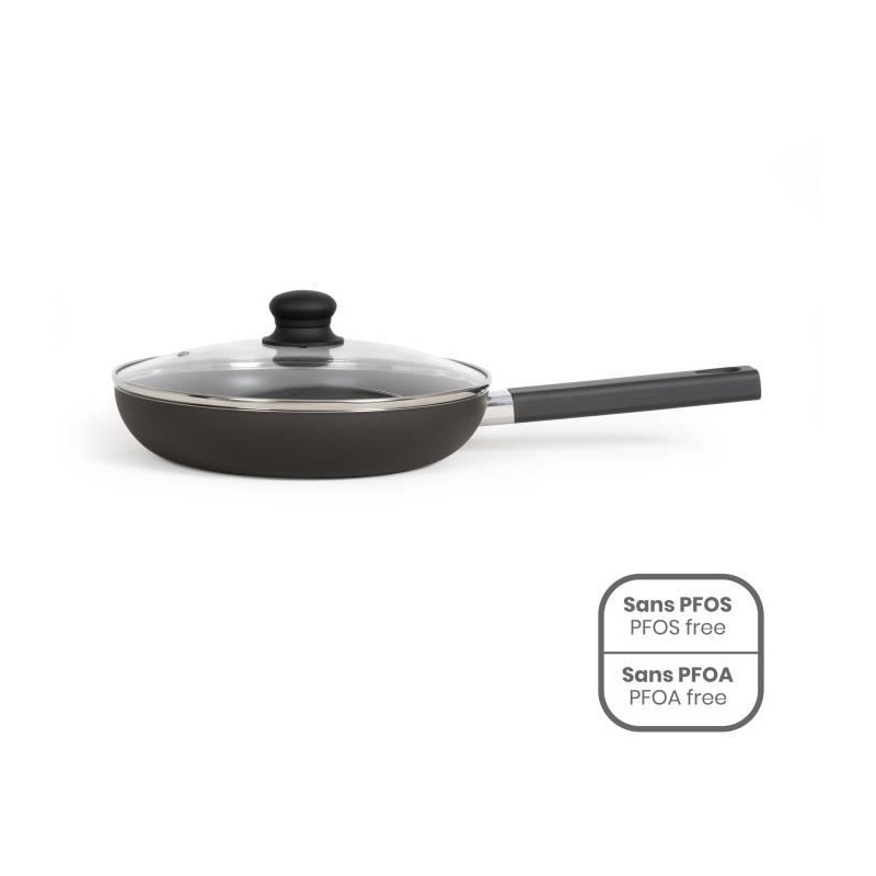 Sauteuse 26 cm - LIVOO - MEP153N - Antiadhésif sans PFOA ni PFOS - Manche silicone - Tous feux dont induction