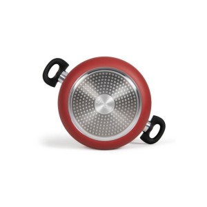 24 cm Dutch Oven - LIVOO - MEP150R - Antihaftbeschichtung ohne PFOA oder PFOS - Silikongriffe - Geeignet für alle Herdarten, ei