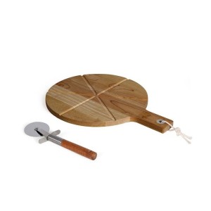 Pizza set - LIVOO - MES158 - Acacia wood - 30 x 45 cm - 1 pizza cut...