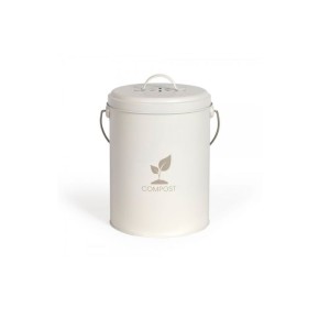 Seau a compost de cuisine - LIVOO - MES154C - 6 L - Ø18 cm - Hauteur 23 cm - Corps et couvercle en métal - Filtre charbon