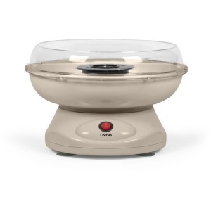 Machine a barbe a papa - LIVOO - DOM468C - 450W - Cuve et couvercle amovibles - Cuillere doseuse et 10 sticks en bambou inclus