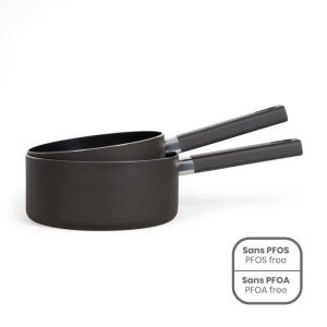 Set of 2 saucepans - LIVOO - MEP154N - Non-stick without PFOA or PF...
