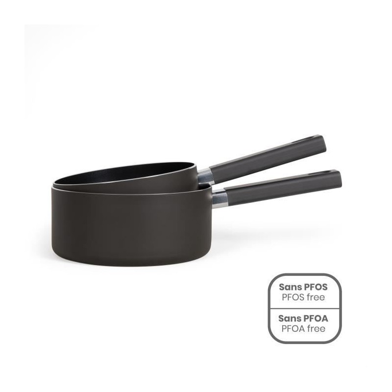 2er-Set Kochtöpfe - LIVOO - MEP154N - Antihaftbeschichtung ohne PFO...