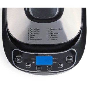 Machine a pain - LIVOO - DOP218 - 550W - 12 programmes - Cuve amovible en aluminium - Ecran LCD - 3 accesssoires inclus