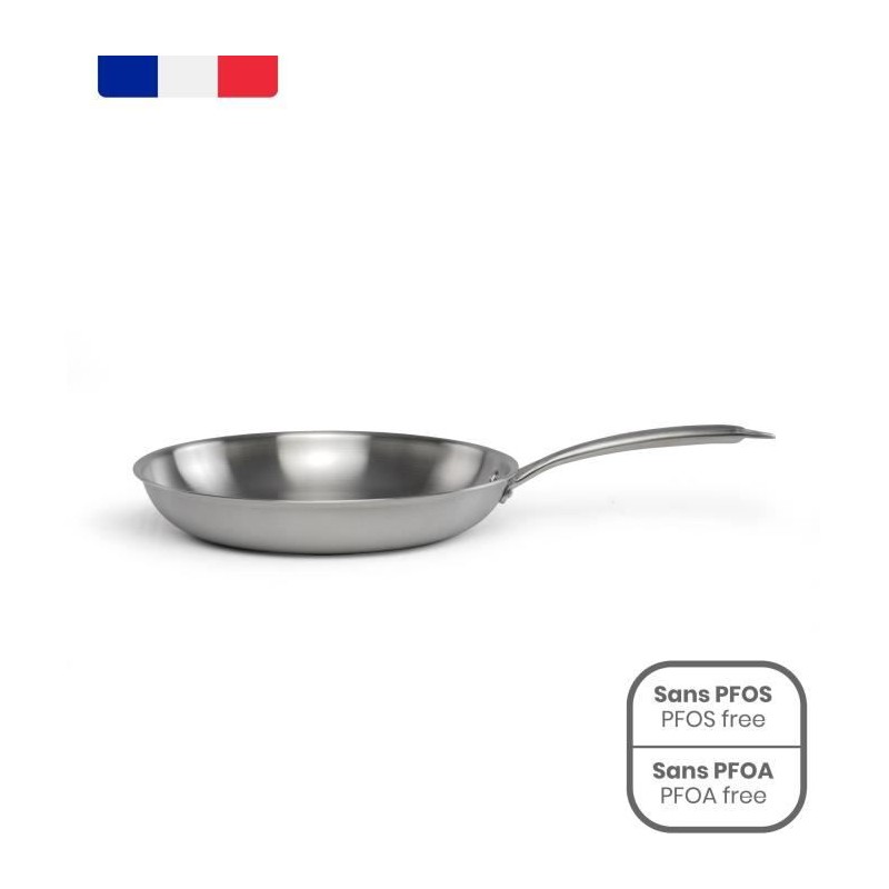 Brigade - Bratpfanne aus Edelstahl 20 cm - LIVOO - MEP157 - Dreifac...