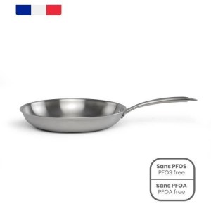 Brigade - 24 cm stainless steel frying pan - LIVOO - MEP158 - Tripl...
