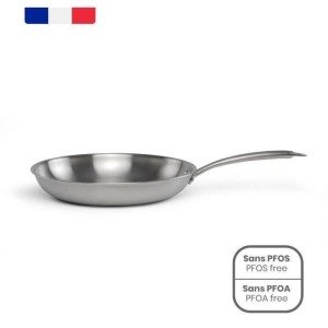 Brigade - 24 cm stainless steel frying pan - LIVOO - MEP158 - Tripl...