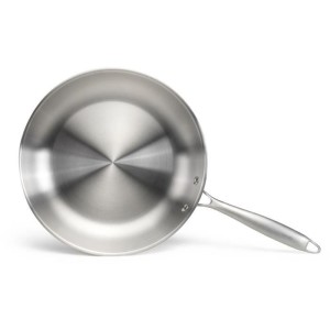 Poele Acier inoxydable 18/10 Triply Brigade 28 cm - LIVOO - MEP159 - Tous feux dont induction - Made in France