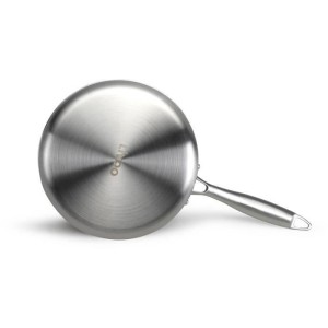 Brigade - 20 cm Stielkasserolle aus Edelstahl - LIVOO - MEP161 - Dreifach rostfreier Stahl - Geeignet für alle Herdarten, einsc