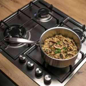 Casserole en acier inoxydable 18/10 Brigade 20 cm - LIVOO - MEP161 - Acier inox. Triply - Tous feux dont induction - Made in Fra