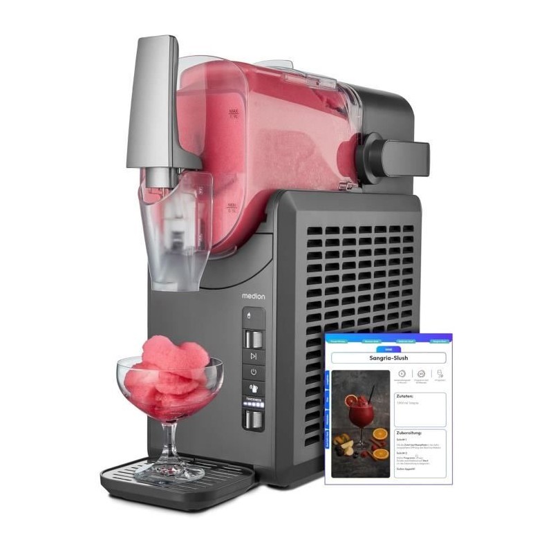 Machine a boissons glacées et granitées MEDION - MD12090 - Capacité 2,6L - 5 programmes - 200W