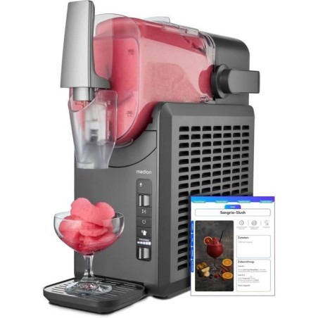 MEDION Eis- und Slushed-Getränkeautomat – MD12090 – 2,6 l Fassungsvermögen – 5 Programme – 200 W
