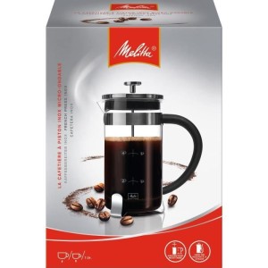 MELITTA Premium piston coffee maker in glass and stainless steel 8 cups
