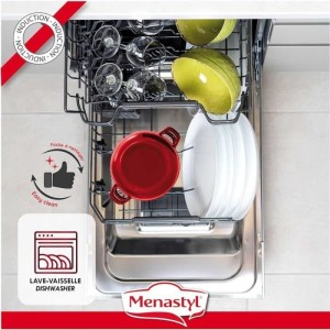 Mussel pot - MENASTYL - 3645562 - Enamelled steel - Black - 18 cm - 2.7 litres - Suitable for all hobs including induction