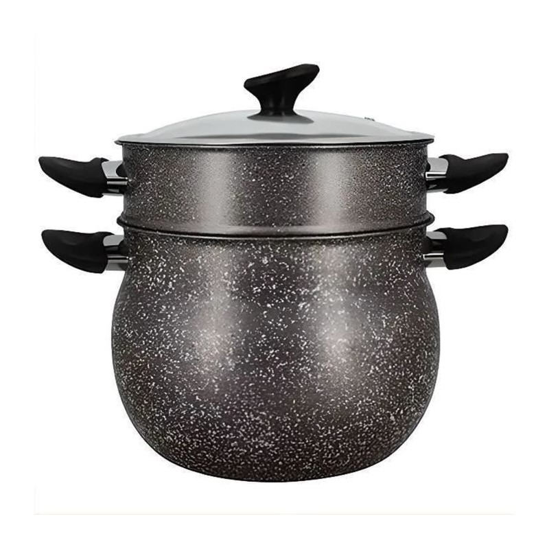 Couscoussier - MENASTYL - 6020033 - En aluminium effet marbre - 9 litres - Tous feux dont induction