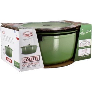 Casserole - MENASTYL - 6020075 - Round - Enameled cast iron - Green...