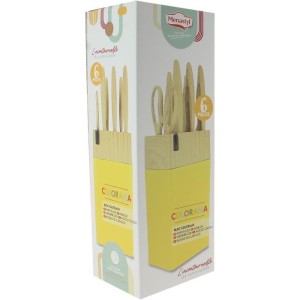 6-piece knife block - MENASTYL - 5041062 - Ceramic blade - Polyprop...