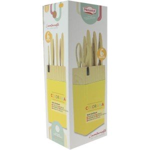 6-piece knife block - MENASTYL - 5041062 - Ceramic blade - Polyprop...