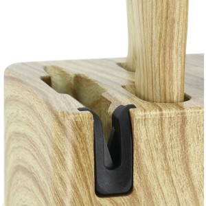 6-piece knife block - MENASTYL - 5041062 - Ceramic blade - Polypropylene - Saffron