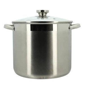 Pot with lid - MENASTYL - 4615455 - Stainless steel - 9 liters - Al...