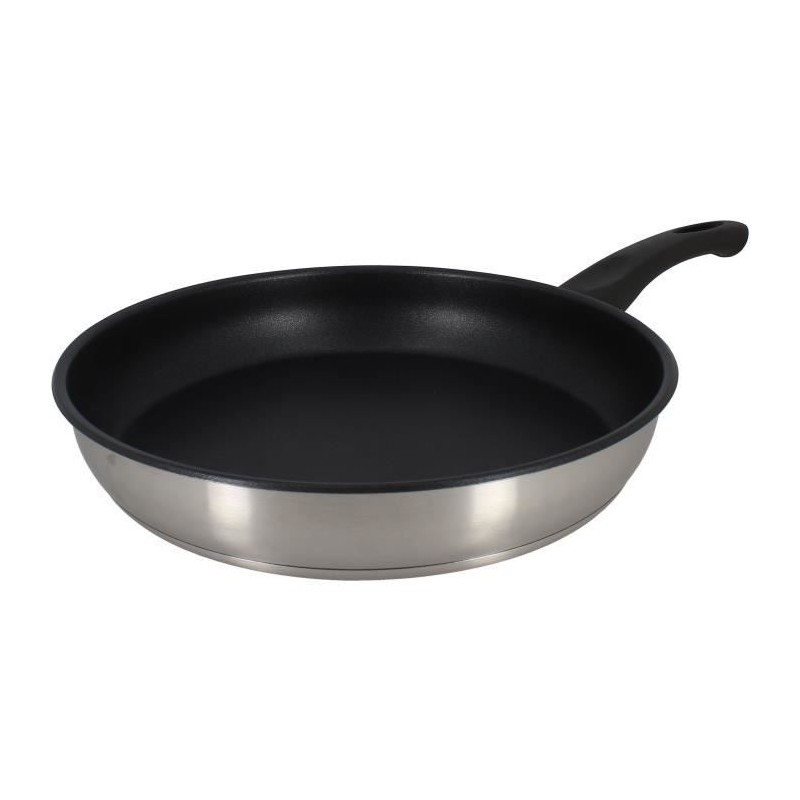Poele - MENASTYL - 6020246 - En acier inoxydable - 24 cm - Tous feux dont induction
