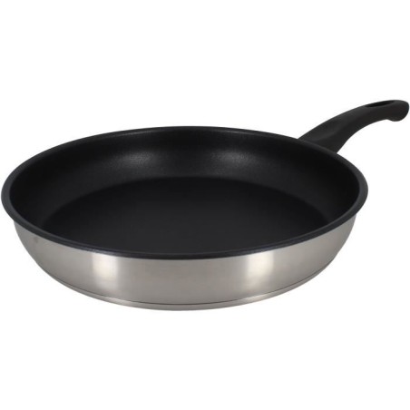 Poele - MENASTYL - 6020246 - En acier inoxydable - 24 cm - Tous feux dont induction