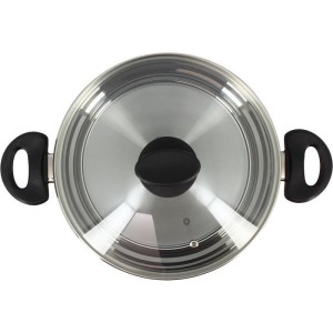 Faitout - MENASTYL - 6020256 - En acier inoxydable - 24 cm - Tous feux dont induction