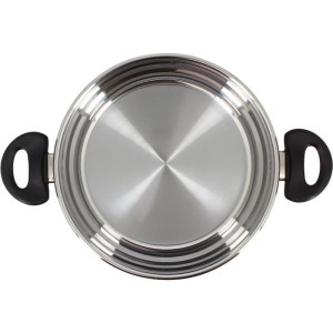 Faitout - MENASTYL - 6020256 - En acier inoxydable - 24 cm - Tous feux dont induction