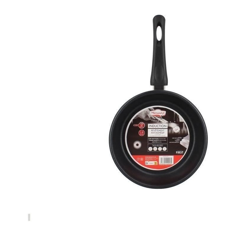 Frying pan - MENASTYL - 6020244 - Stainless steel - 20 cm - Suitable for all hobs including induction