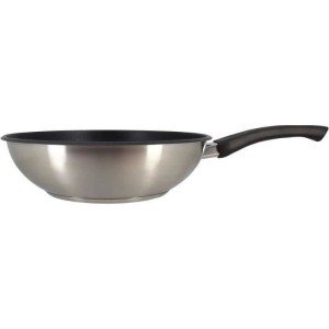 Wok - MENASTYL - 6020252 - Edelstahl - 28 cm - Für alle Herdarten g...