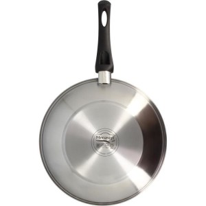 Wok - MENASTYL - 6020252 - Stainless steel - 28 cm - Suitable for all hobs including induction