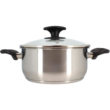 Faitout - MENASTYL - 6020255 - En acier inoxydable - 20 cm - Tous feux dont induction
