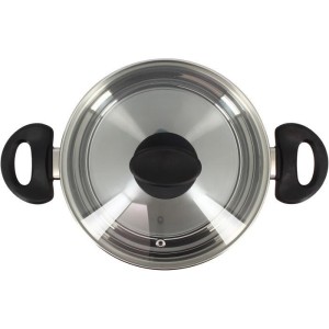 Faitout - MENASTYL - 6020255 - En acier inoxydable - 20 cm - Tous feux dont induction