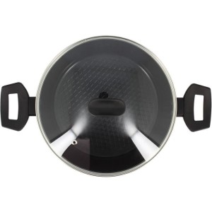 Dutch oven - MENASTYL - 6020647 - Forged aluminum - 24 cm - Black - Suitable for all heat sources including induction