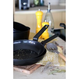 Frying pan - MENASTYL - 6020639 - Forged aluminum - 30 cm - Black - Suitable for all hobs including induction