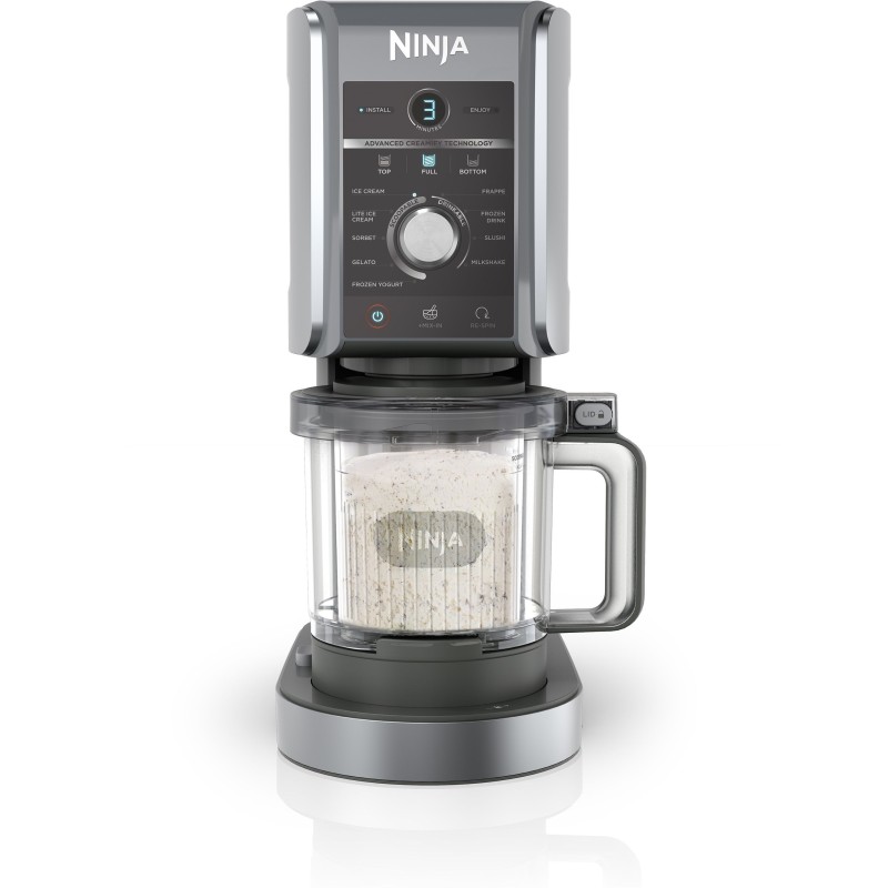 NINJA Eismaschine – CREAMi Deluxe NC502EU – 2 x 709 ml Behälter inklusive – 10 Programme